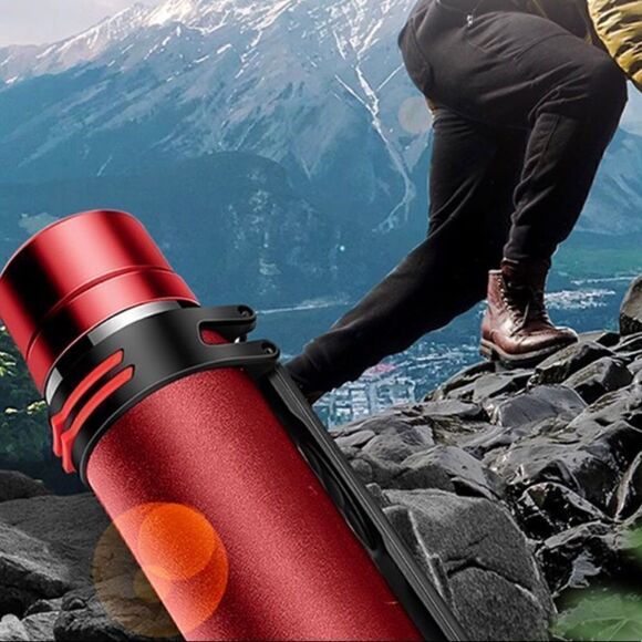 COPY 3- KOKOBIN water bottle/hot cold thermos 1.5 liters, 51 oz, red - Picture 6 of 8